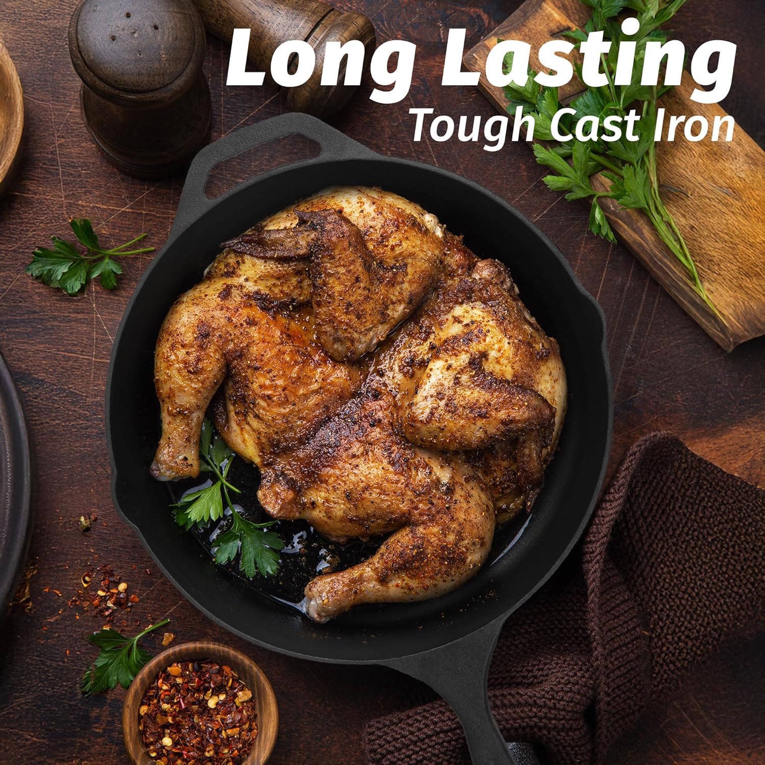 Pre-Seasoned Cast Iron Skillet - Image 4