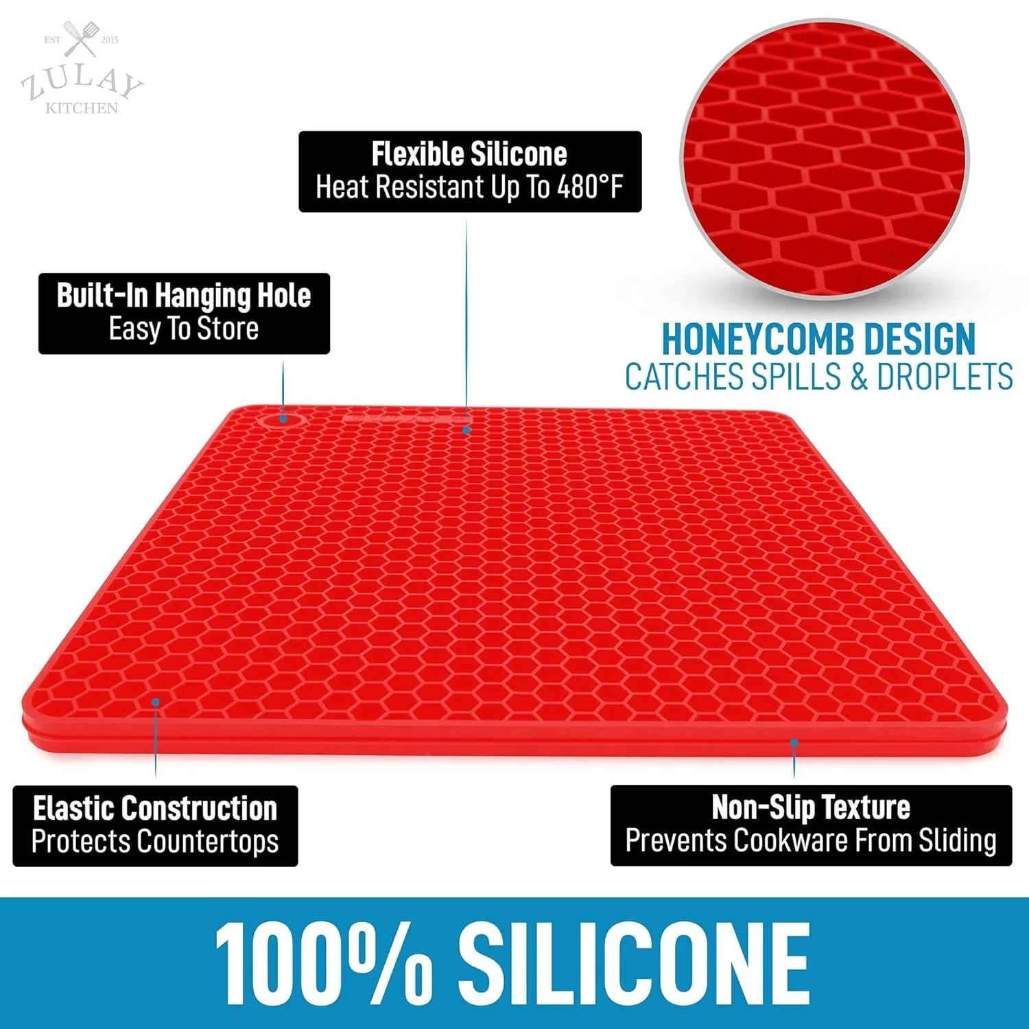 Silicone Trivet Mat Set - 4 Pack - Image 2