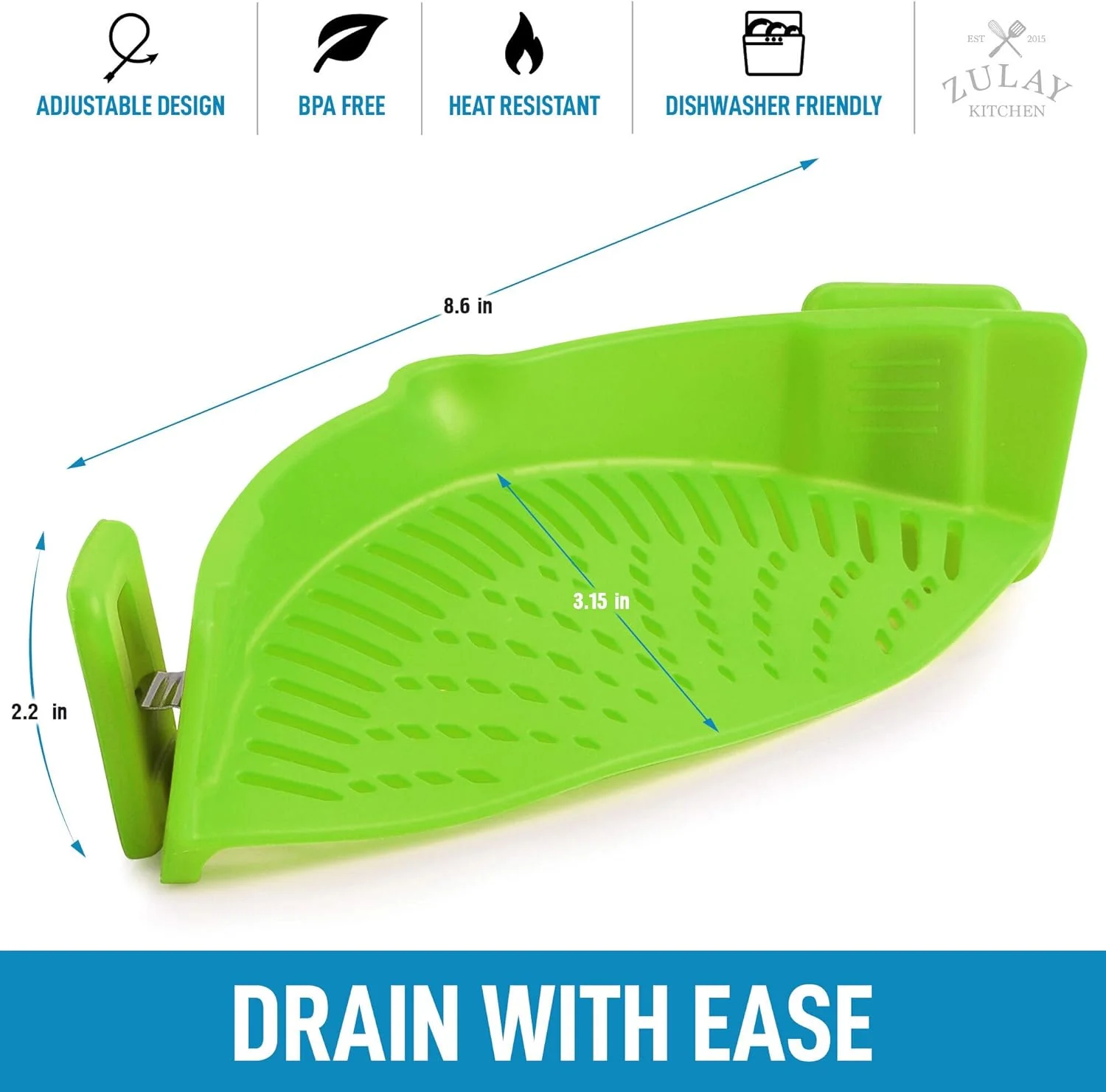 Adjustable Silicone Pot Strainer - Image 5