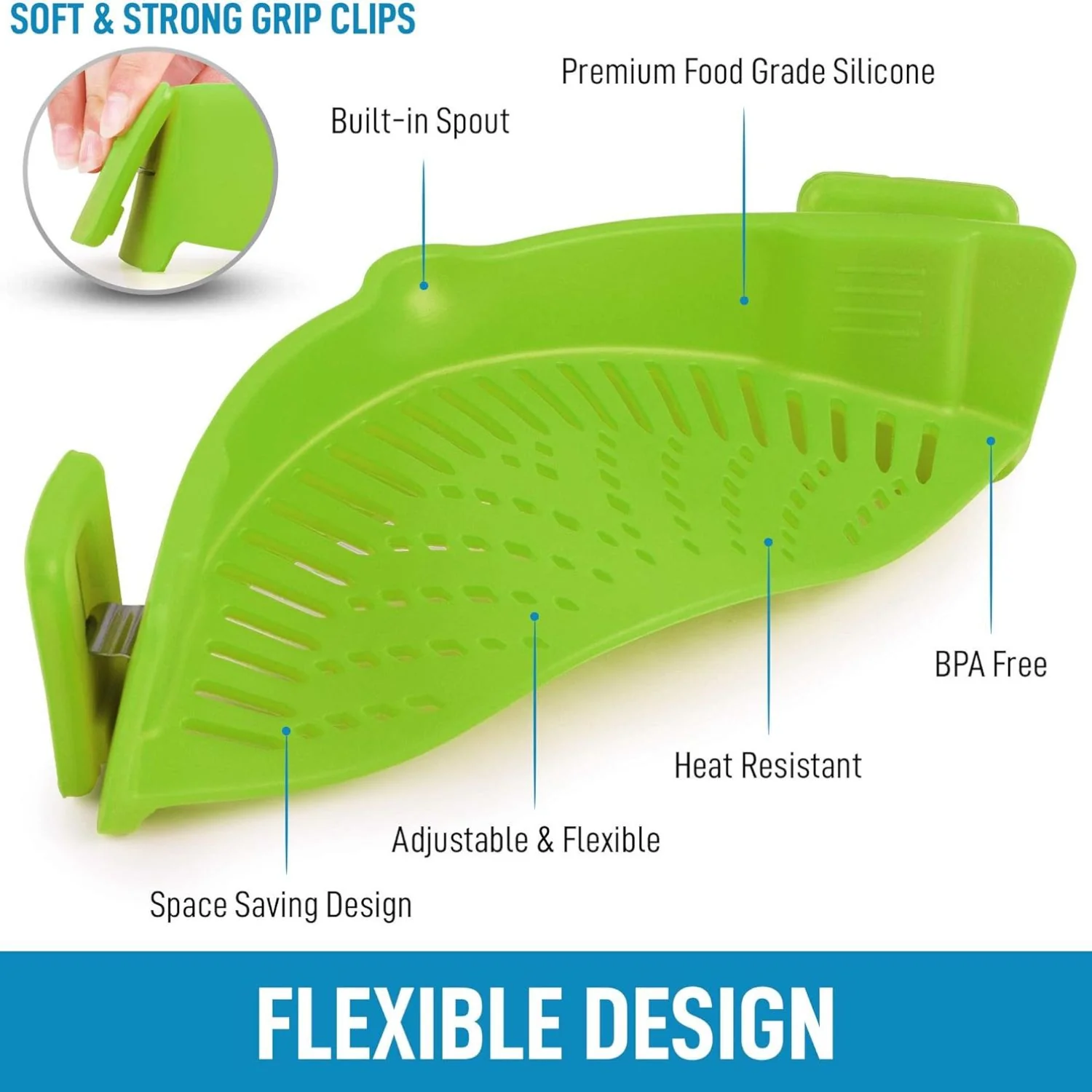 Adjustable Silicone Pot Strainer - Image 6