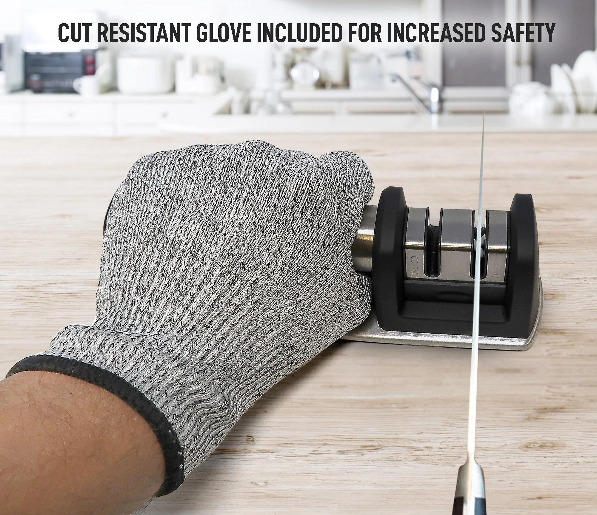 Knife Sharpener & Glove Bundle - Image 4