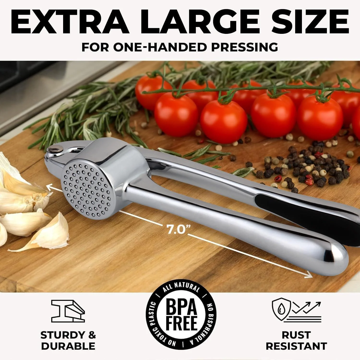 Large Garlic Press & Roller Set - Image 2