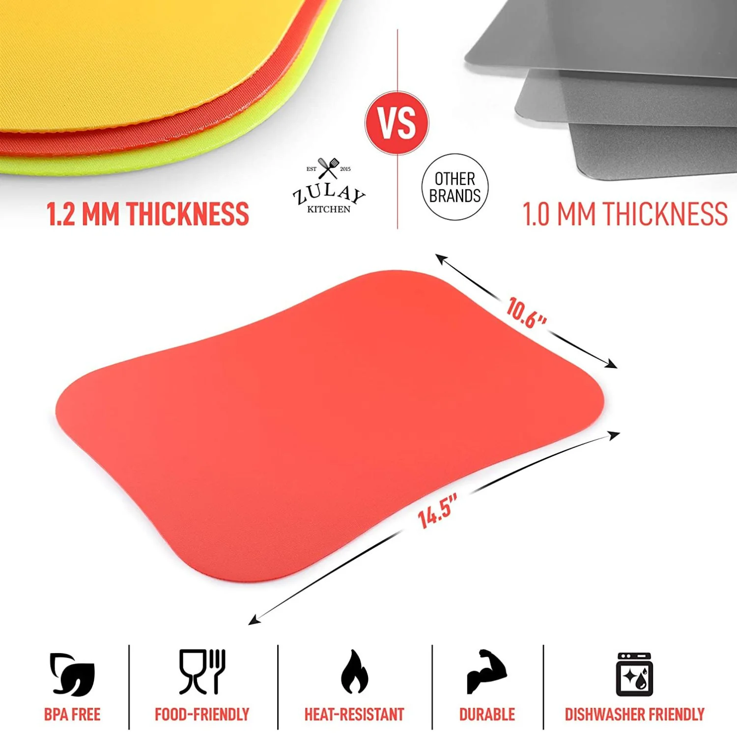 Flexible Cutting Board Mats - Set of 3 - Image 5