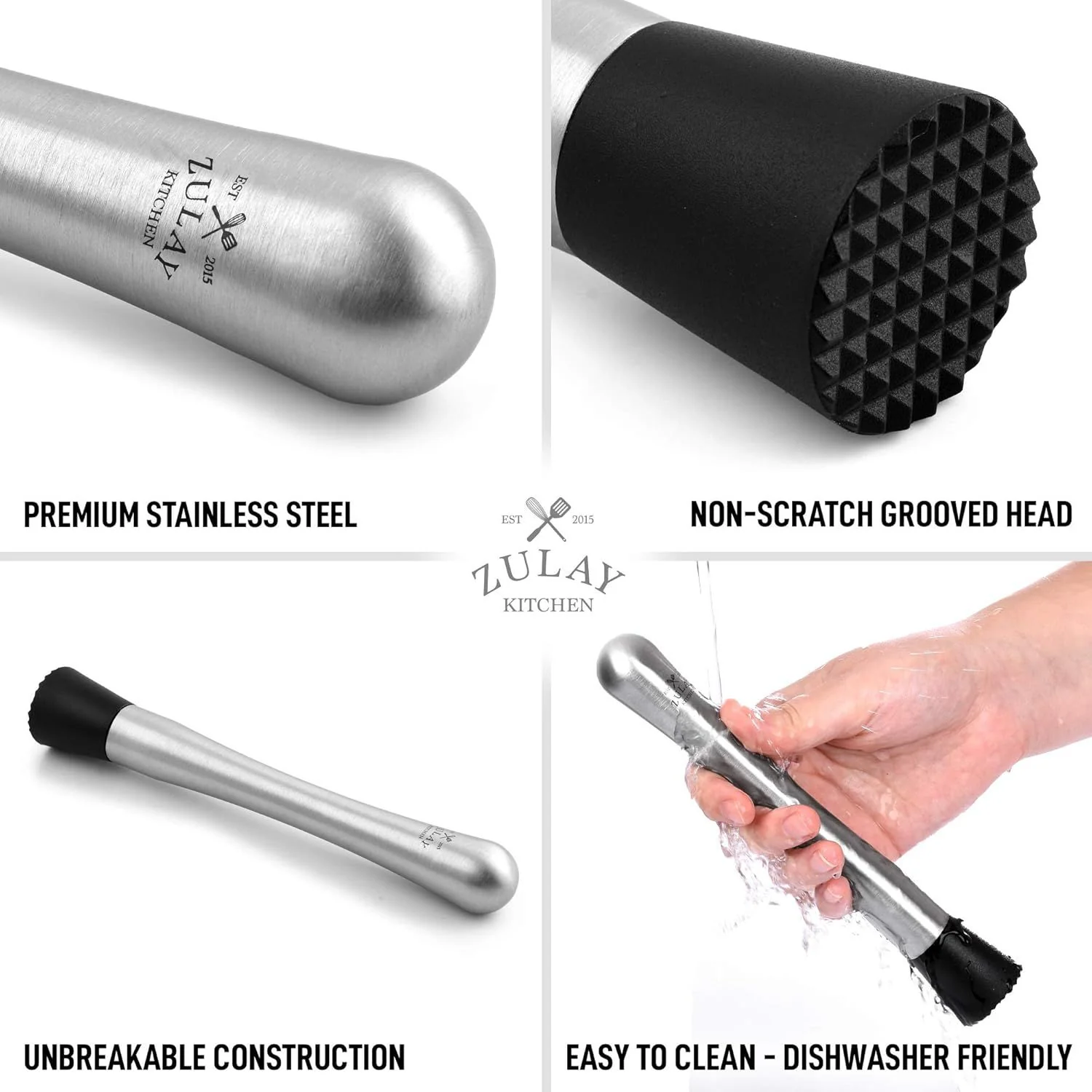 Stainless Steel Cocktail Muddler - Image 4